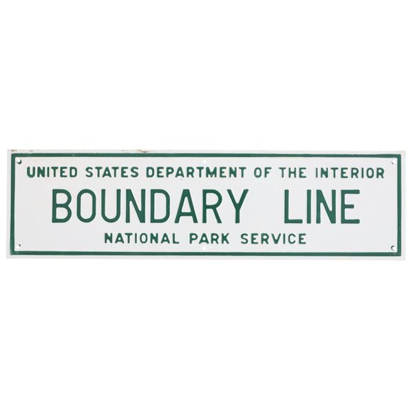 Original Yellowstone National Park Boundary Sign