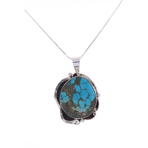 Navajo Herbert Tsosie Sterling Turquoise Necklace