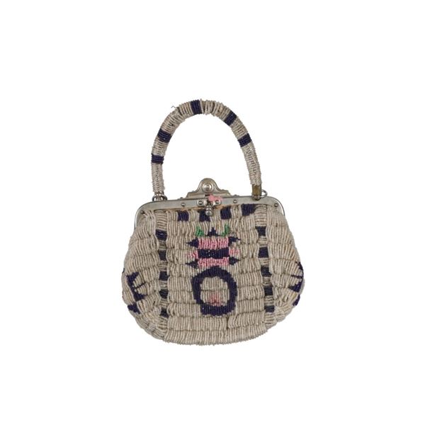 ca. 1890 Lakota Sioux Pictorial Fully Beaded Purse