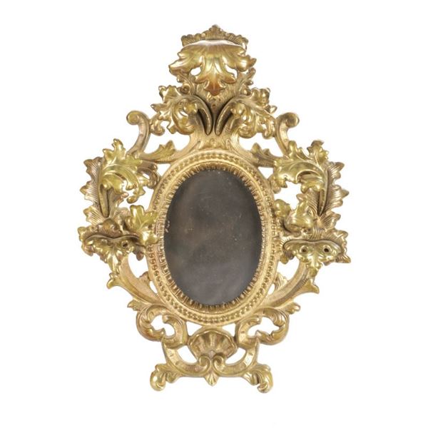18th-C. French Louis XVI Gilt Mercury Bronze Frame
