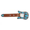 Image 1 : Navajo Sterling Silver Turquoise Ranger Buckle