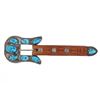 Image 4 : Navajo Sterling Silver Turquoise Ranger Buckle