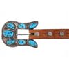 Image 5 : Navajo Sterling Silver Turquoise Ranger Buckle