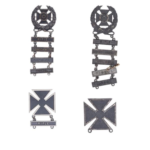 WWII US ARMY Sterling Silver Qualification Badges