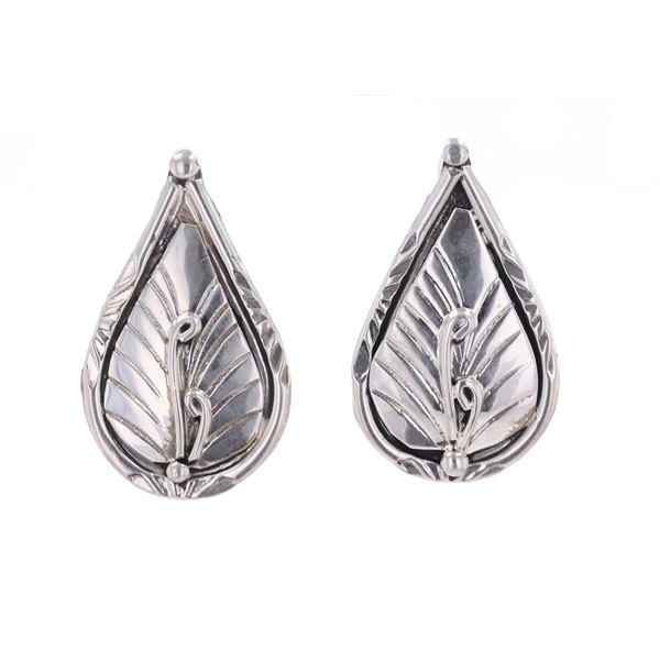 Navajo Herbert Tsosie Sterling Silver Earrings