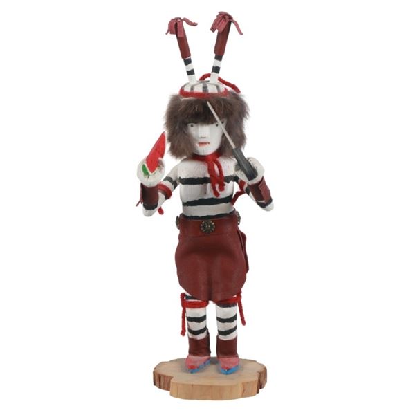 Hopi Watermelon Clown Kachina by L. Silversmith