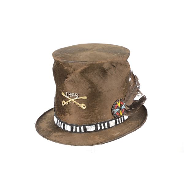 Antique U.S.S. Indian Service Scout Beaded Top Hat