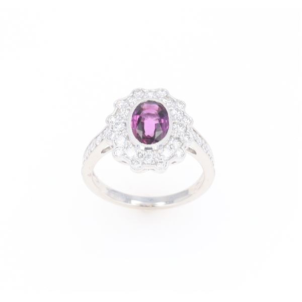 Designer Oscar Friedman 1.66ct Red-Purple Sapphire