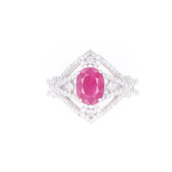 Rare Burmese Ruby GIA Certified Designer Ring