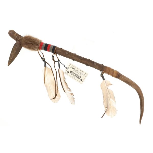 Chippewa/ Cree Many Trails Spearhead War Club