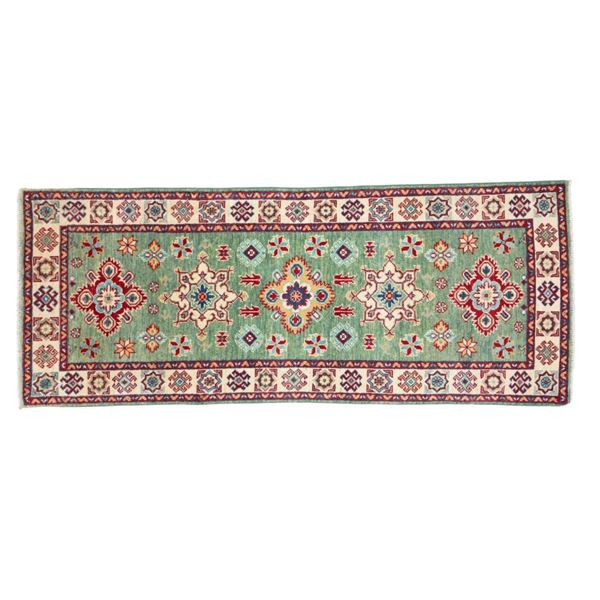 1930's Kazak Persian Hand Knotted Wool Runner Rug