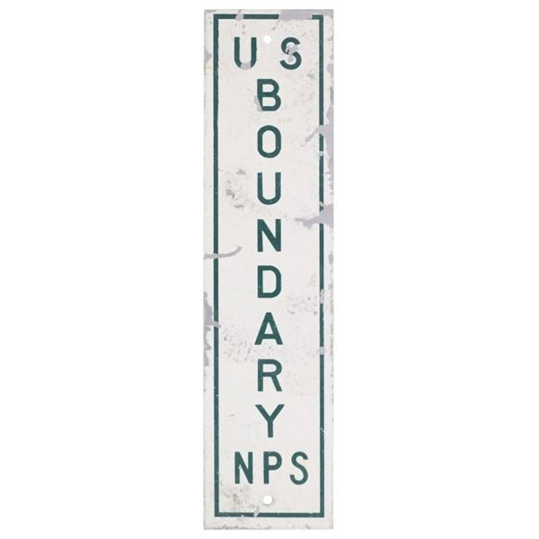 Vintage US National Parks Service Boundary Sign
