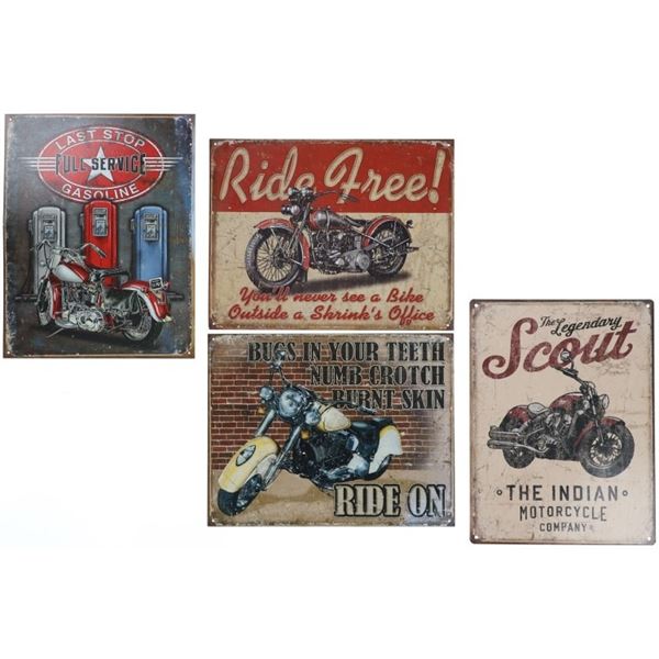 Desperate Industries Motorcycle Theme 20th C Signs