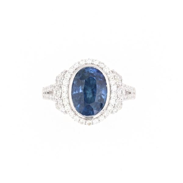 Fine Designer Blue Sapphire GIA Certified Ring