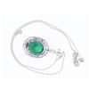 Image 5 : Designer Sheffield 7.32 ct. Emerald Platinum Neckl