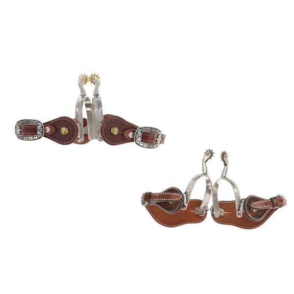 Ca. 20th C. Tooled Western Cowboy Spur Collection