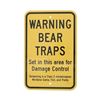Image 1 : Warning Bear Trap Montana Game, Fish, & Parks Sign
