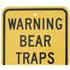 Image 2 : Warning Bear Trap Montana Game, Fish, & Parks Sign