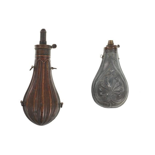 Civil War Era Powder Flasks A.M. Flask Co. (2)