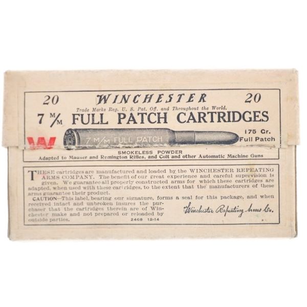 Winchester Full Patch 7mm Mauser Cartridges
