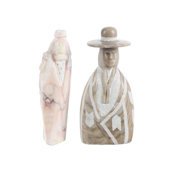 Navajo Diné Hand Carved Alabaster Sculptures