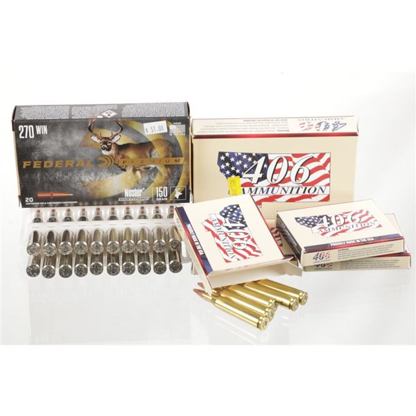 40rds 406 Ammunition & Federal Premium 270 WIN
