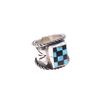 Image 12 : Navajo CC Tsosie Sterling Silver Checkerboard Ring