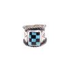 Image 1 : Navajo CC Tsosie Sterling Silver Checkerboard Ring