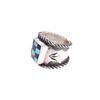 Image 3 : Navajo CC Tsosie Sterling Silver Checkerboard Ring