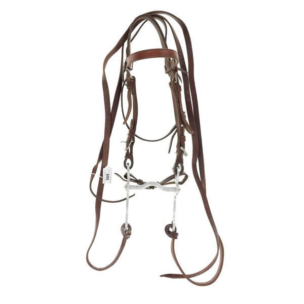 Vintage Oscar Crockett Horse Bit & Headstall