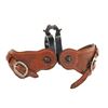 Image 1 : Dutton Blackened Steel Calf Roper Spurs & Leathers