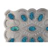 Image 2 : Solid Nickel Silver & Turquoise Belt Buckle