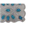 Image 5 : Solid Nickel Silver & Turquoise Belt Buckle
