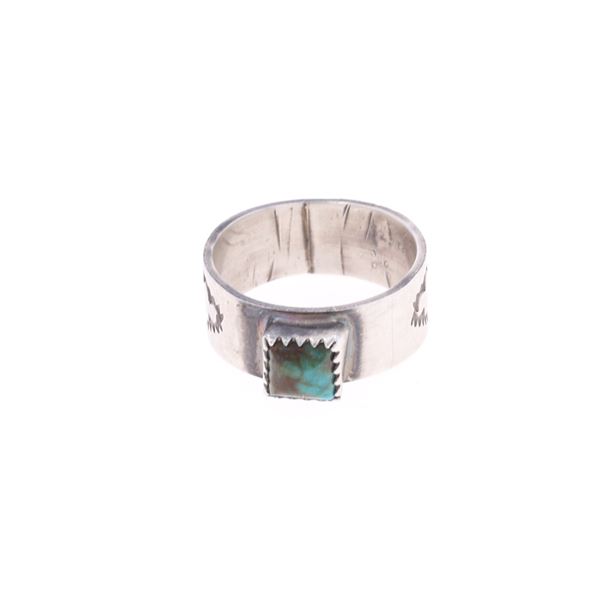 Navajo Sterling Silver Bisbee Turquoise Ring