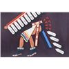 Image 7 : Early Vintage Brule Sioux Broken Rope Gouache Art