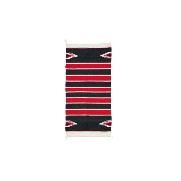 Southwestern Crystal Banded Saddle Blanket c 1960s