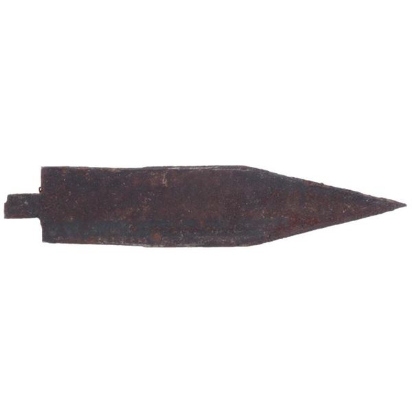 19th Century Plains Metal Arrowhead Point