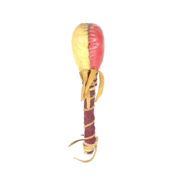 19th-C. Blackfeet Buffalo Scrotum Rattle ex-Sundog