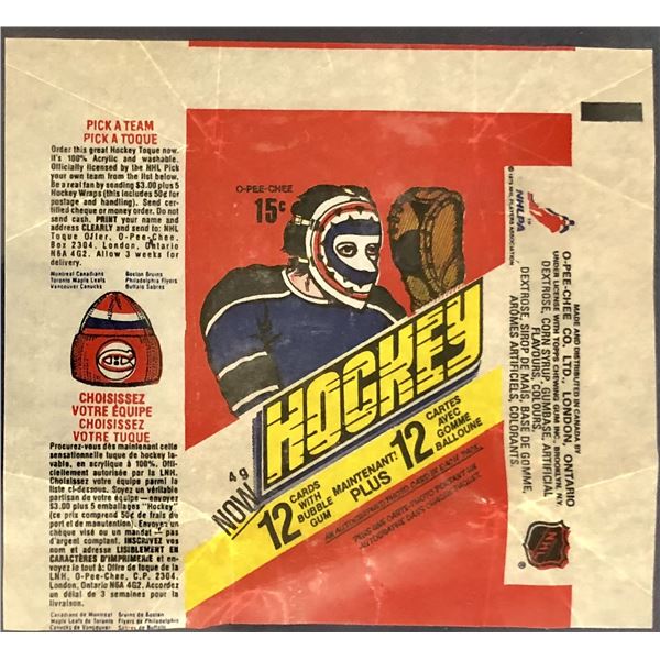 1977-78 O-PEE-CHEE NHL HOCKEY WRAPPER