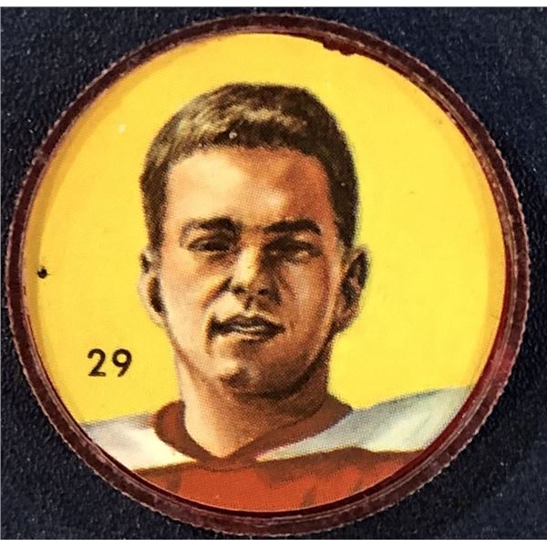 1963 NALLEY'S POTATO CHIPS CFL FOOTBALL COINS - WHIT TUCKER (HOF)