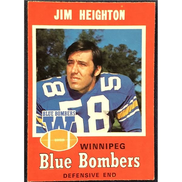 1971 O-PEE-CHEE CFL JIM HEIGHTON