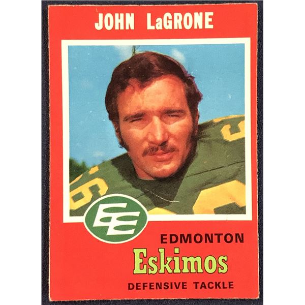 1971 O-PEE-CHEE CFL JOHN LaGRONE