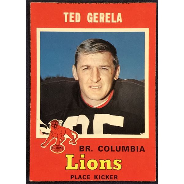 1971 O-PEE-CHEE CFL TED GERELA