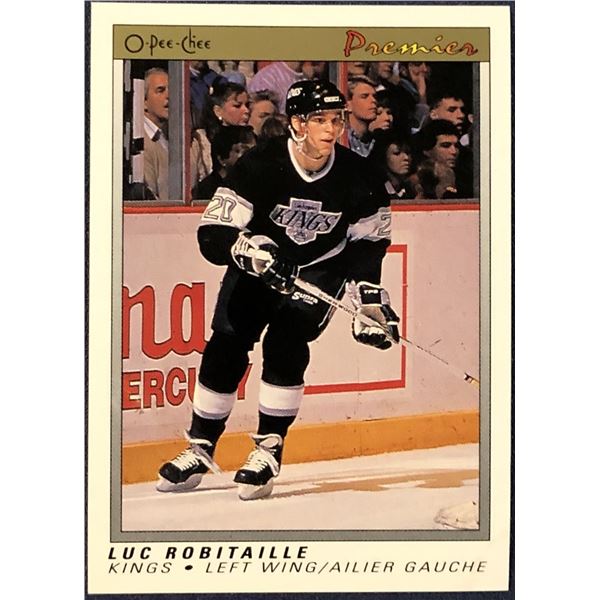 1990-91 O-PEE-CHEE PREMIER NHL LUC ROBITAILLE (HOF)