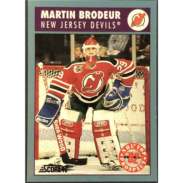 1992-93 SCORE NHL MARTIN BRODEUR (HOF) ROOKIE CARD