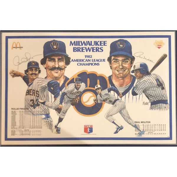 1983 McDONALD'S MILWAUKEE BREWERS PLACEMAT