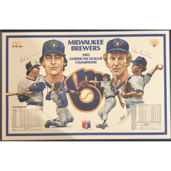 1983 McDONALD'S MILWAUKEE BREWERS PLACEMAT