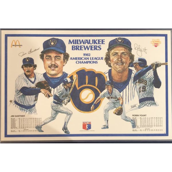 1983 McDONALD'S MILWAUKEE BREWERS PLACEMAT