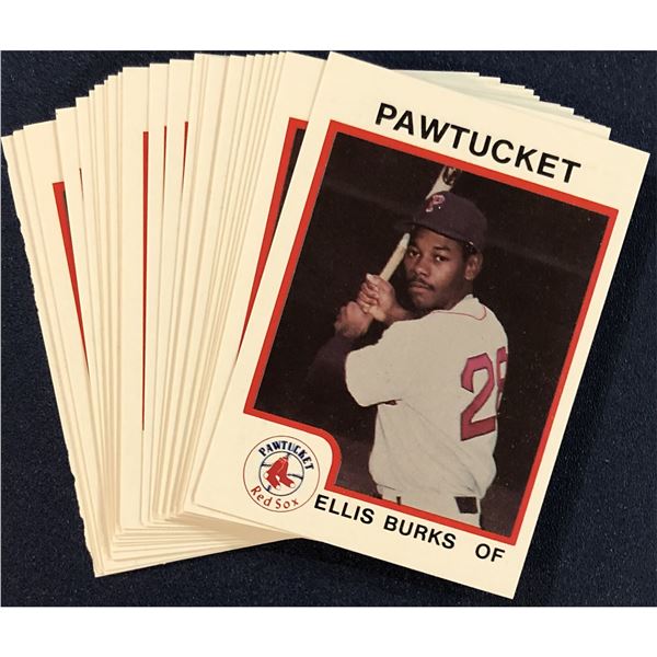 1987 PAWTUCKET RED SOX TEAM SET - ELLIS BURKS