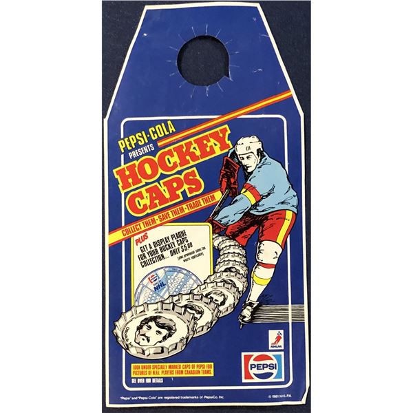 1980-81 PEPSI NHL BOOTLECAPS PROMO TAG
